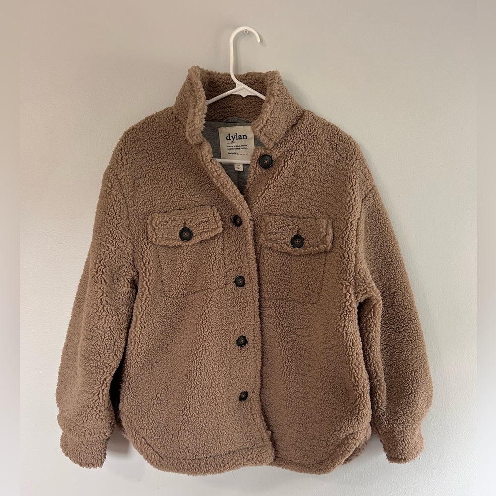 Dylan beige sherpa coat